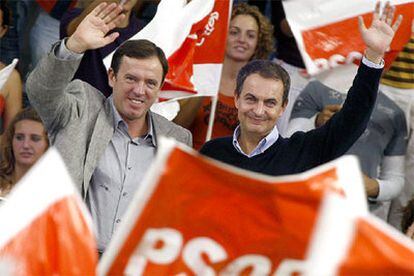 Rodríguez Zapatero, junto al candidato a la presidencia de la Generalitat valenciana, Joan Ignasi Pla.