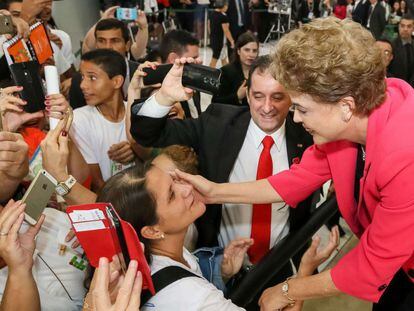 Dilma Rousseff en un acto este 9 de marzo. 