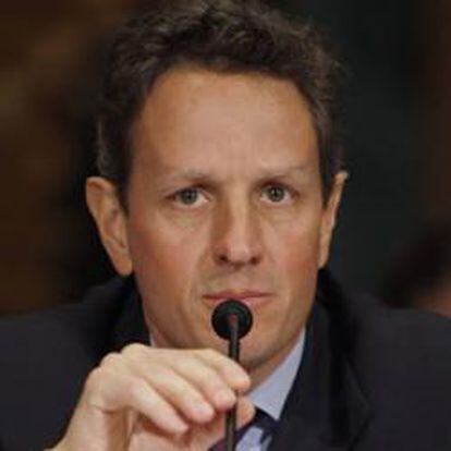 Timothy Geithner en el Senado.