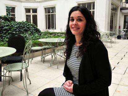 La biotecnóloga española María José Buzón, galardonada en París con el premio L´Oréal-Unesco.