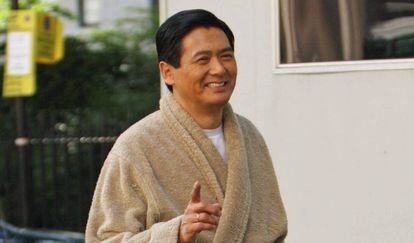 El actor Chow Yun-Fat, en un rodaje en Londres en 2008.