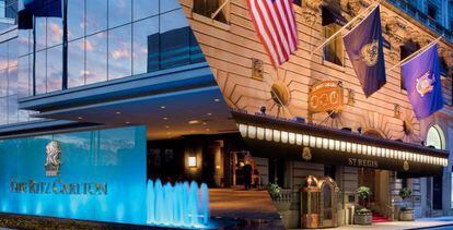 Fotomontaje de un The Ritz-Carlton, de Marriott, junto a un St. Regis, de Starwood.