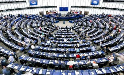Una imagen del hemiciclo del parlamento europeo de Estrasburgo.