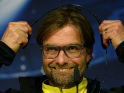 Klopp, durante la rueda de prensa previa al entrenamiento.