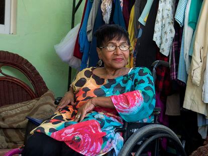 Cristina Francisco, fundadora del Círculo de Mujeres con Discapacidad (Cimudis) de República Dominicana, en casa de una amiga en Santo Domingo, el pasado mes de abril.