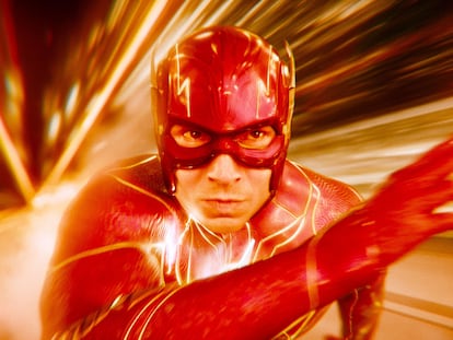 Ezra Miller, en ‘The Flash’, película del superhéroe de DC Comics dirigida por Andy Muschietti.