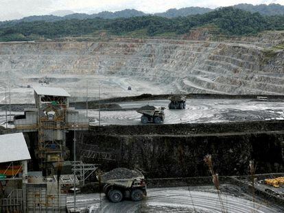 La mina Cobre Panamá, cuyo futuro los tribunales han dejado en el limbo esta semana, en una imagen de archivo.