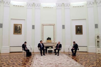 La entrevista entre Putin y Xi ha tenido lugar en el Kremlin. 