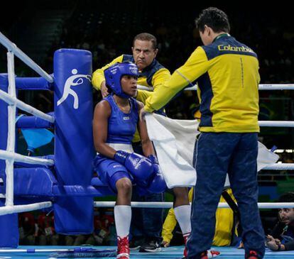 Ingrít Valencia, primera boxeadora colombiana en estar en unos olímpicos.