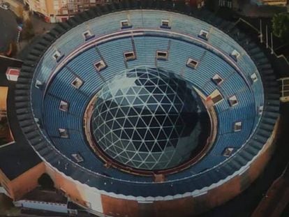 Recreación de la cúpula que cubrirá el ruedo de la plaza de Bilbao.