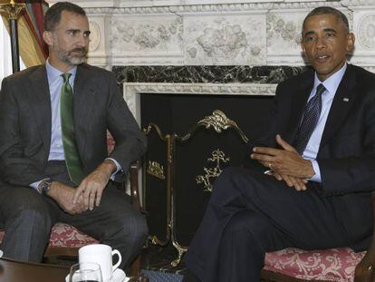 Felipe VI y Barack Obama durante una reunión en Nueva York en la Cumbre sobre el Clima.