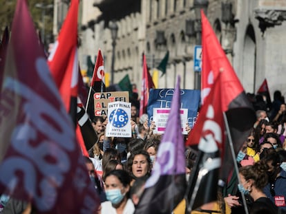 Interinos de la función pública se manifestaban en 2021 en Barcelona.