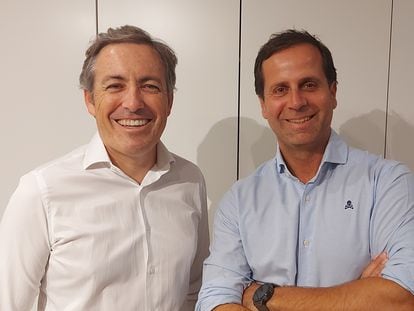 Antonio Letrán (izquierda) y José Carlos Toajas, los creadores de la aplicación móvil AllergApp, en una imagen cedida.
