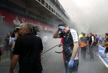 Una explosi&oacute;n en el garaje de Williams ha obligado a desalojar la zona e intervenir a los bomberos tras la celebraci&oacute;n del Gran Premio de Espa&ntilde;a de F&oacute;rmula Uno.