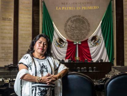 Inés Parra Juárez en la Cámara de Diputados en Ciudad de México.