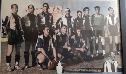 El equipo del Levante que ganó la final copera de 1937.