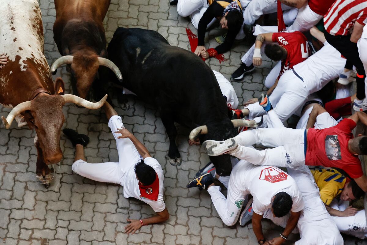 Sanfermines El quinto encierro de San Fermín 2022, en imágenes Fotos