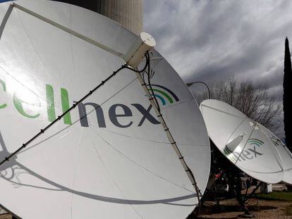 Antenas de telecomunicaciones de Cellnex en Madrid.