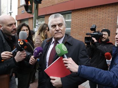 B&aacute;rcenas despues de declarar en los juzgados de Plaza de Castilla.