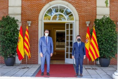 Sánchez y Aragonés reactivaron el diálogo sobre Cataluña una semana después de los indultos.