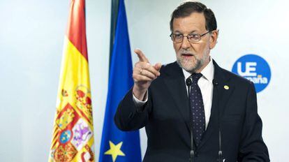 Mariano Rajoy, tras el Consejo Europeo.