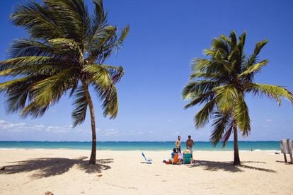 La playa de Isla Verde, al este de San Juan de Puerto Rico. 