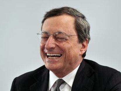 Draghi, en un momento de su intervención.