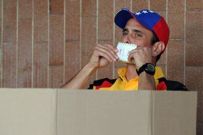 El l&iacute;der opositor Henrique Capriles.