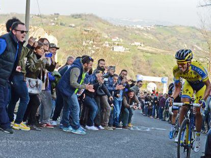 Contador, durante la quinta etapa de la Tirreno-Adriático.