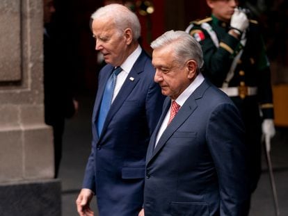 Joe Biden y Andrés Manuel López Obrador en Ciudad de México, el 9 de enero de 2023.