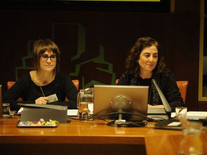 La consejera de Cultura, Cristina Uriarte, durante su comparecencia en el Parlamento la semana pasada.