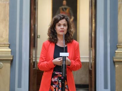 La portavoz de Unidas Podemos- En Comú Podem, en el Senado, Esperanza Gómez Corona.