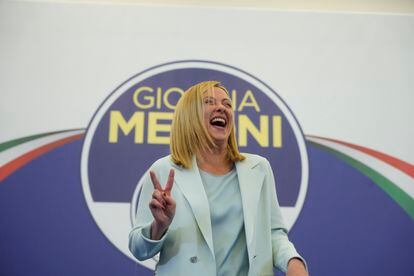 Giorgia Meloni, este lunes en Roma.
