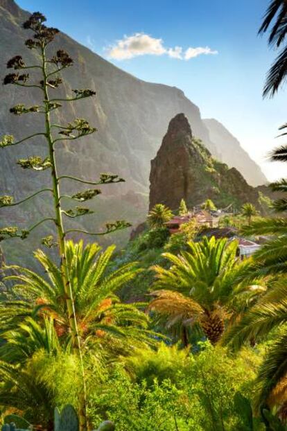 El caserío de Masca, en el parque rural de Teno (Tenerife).