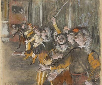 <i>Las coristas</i>, también llamada <i>Las figurantes</i>, en una imagen tomada del Museo de Orsay.