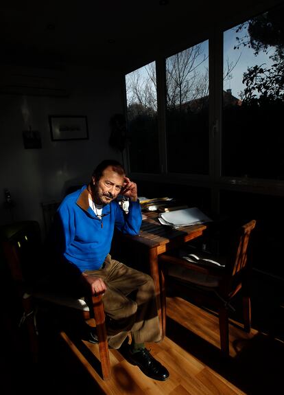 Juan Diego, en su casa de Torrelodones, en 2012.