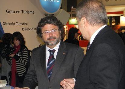 El Secretario de Universidades, Antoni Castellà, en la inauguración del Saló de l'Ensenyament.