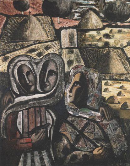 'Las Campesinas', 1934. 105x84 cm. Óleo sobre lienzo.