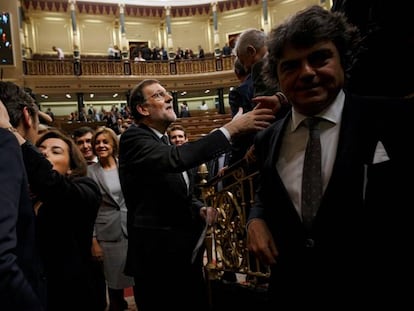 Mariano Rajoy, este s&aacute;bado, en el Congreso.