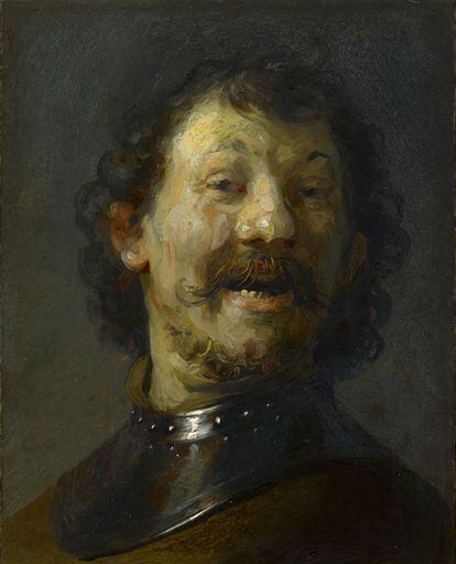 'Hombre riendo' (1629.1630), de Rembrandt.