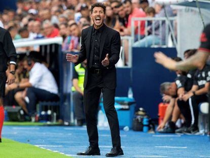 Simeone, durante el Leganés-Atlético-