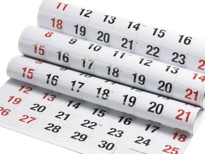 Calendario 2019 de días inhábiles