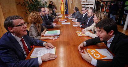 Reunió entre el PSOE i Ciutadans.