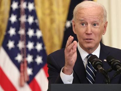 Joe Biden, tras aceptar la candidatura presidencial, en agosto de 2020.