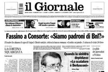 Portada del diario 'Il Giornale' abriendo con las declaraciones interceptadas.