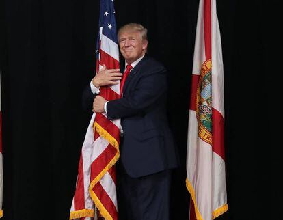 Donald Trump, en octubre de 2016 durante un acto electoral en Florida.