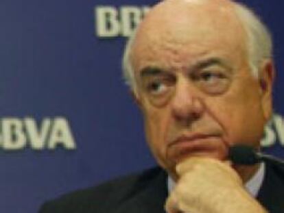 Francisco González, presidente de BBVA, y Ángel Cano, consejero delegado del banco