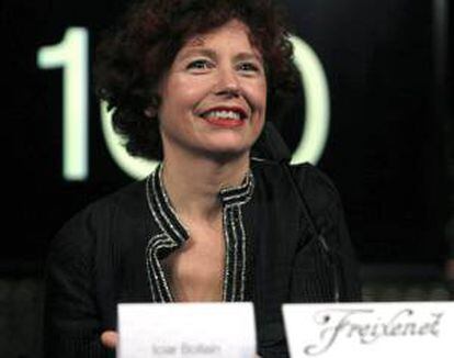 La directora de cine Icíar Bollaín, durante la presentación del anuncio de Freixenet Navidad 2013.