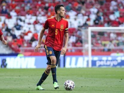 Busquets, en el España-Portugal del pasado viernes.