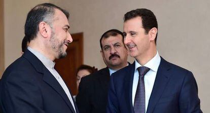Bachar El Asad con el viceministro iraní de Exteriores el pasado jueves